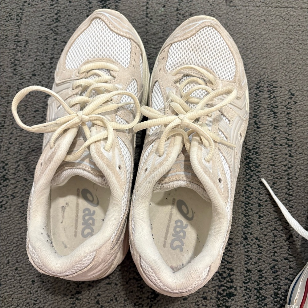 Asics White and Cream Sneakers